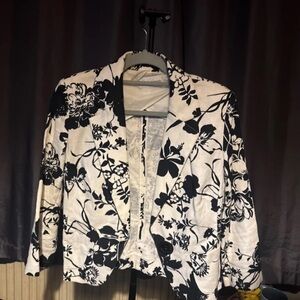 Marks & Spencer Monochrome Floral Blazer
